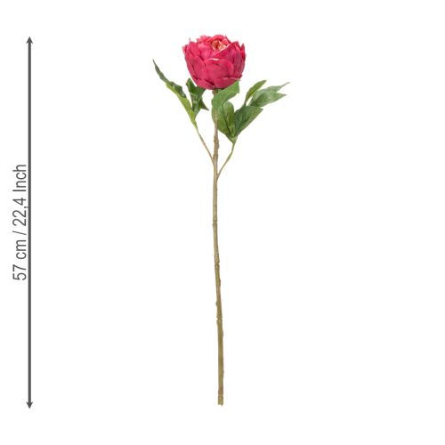 Artikel Kunstig pæonblomst til elegant indretning, 58 cm