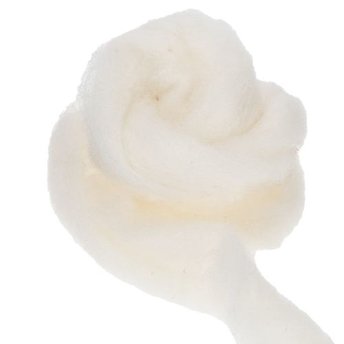 Artikel Hvidt uldbånd, 2 m, dekorativ uld til kreative og indpakningsartikler