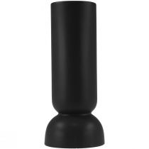 Artikel Keramik Vase Sort Moderne Oval Form Ø11cm H25,5cm
