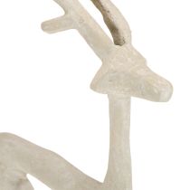Artikel Dekorativ rensdyr metalfigur hjort grå ler optik H35cm