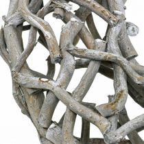Artikel Dekorativt kransetræ, kalket grå, naturlig kransborddekoration Ø50cm