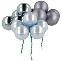 Artikel Mini julekugler glas blå mat metallisk 40mm 32 stk