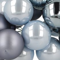 Artikel Mini julekugler glas blå mat metallisk 40mm 32 stk