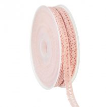 Artikel Blondekant pink dekorativt bånd hæklet blonde B12mm L20m