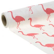 Artikel Dekorationsstof flamingo hvidrosa 30 cm x 3m