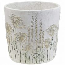 Artikel Plantekasse Keramik Hvidguld Urtepotte Ø17,5cm H16,5cm