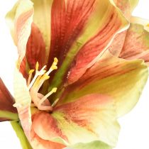 Artikel Kunstig amaryllis blomst i pink og gul - 66 cm - ideel gaveidé og stilfuld dekoration til interiøret