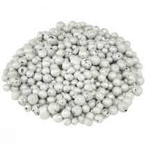 Artikel Strålende dekorative perler 4mm - 8mm hvide 1l