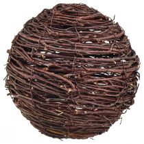 Artikel Dekorativ kugle lavet af vinstokke, naturlig brun, diameter 20 cm