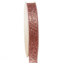 Artikel Glitterbånd i pink smykkebånd glimmer B15mm L18m