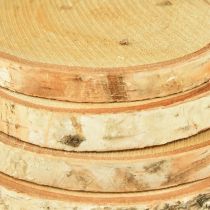 Artikel Træskiver med bark Birkeskive natur Ø9-10cm 7 stk