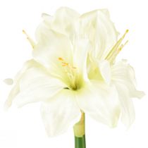 Artikel Kunstig ridderstjerne som ægte kunstige blomster hvid amaryllis 40cm 3stk