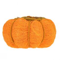Artikel Græskarplantepotte orange/gul-grøn af sisal Ø15cm H9cm