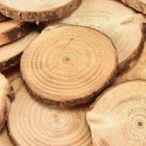 Artikel Mini træskiver dekorative træskiver natur Ø5-7cm