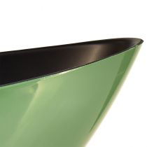 Artikel Moderne grøn halvmåne skål lavet af plast 39 cm - alsidig til dekoration - 2 stk