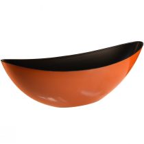 Moderne bådskål i orange – 39 cm – alsidig til dekoration og beplantning – 2 stk