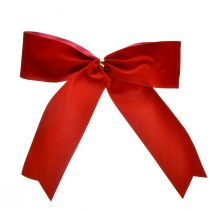 Artikel Fløjlssløjfe rød 5,5cm bred julesløjfe velegnet til udendørs brug 18×18cm 10stk