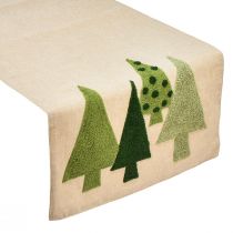 Artikel Bordløber julegrantræer grønne 140x41,5cm