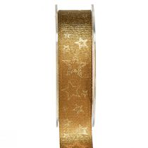 Artikel Julebånd guldsmykkebånd med stjerner B25mm L15m