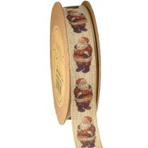 Artikel Julebånd rustikt bånd julemanden 25mm 15m