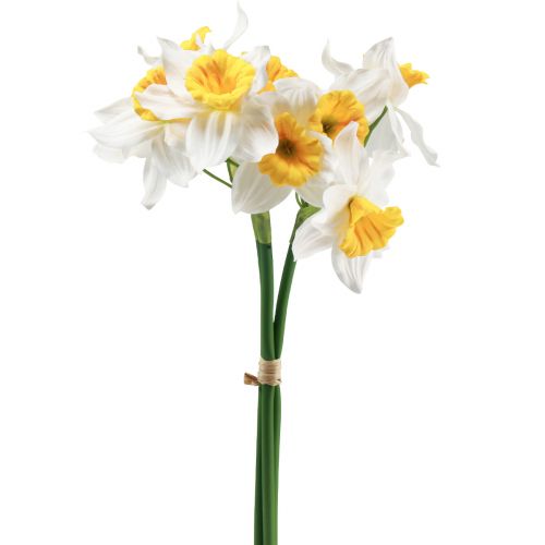 Kunstige påskeliljer Hvide Silkeblomster Påskeliljer 40cm 3stk