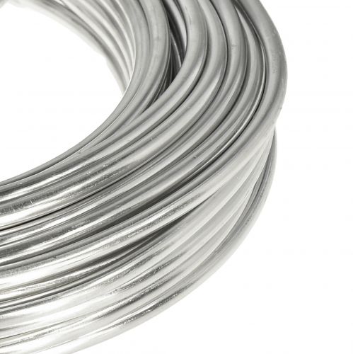 Artikel Aluminiumstråd sølv skinnende håndværkstråd dekorativ wire Ø5mm 1kg