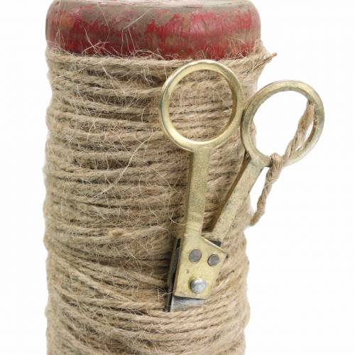 Artikel Garnspole med dekorativ saks Ø6,5cm H15cm 2stk vintage stil