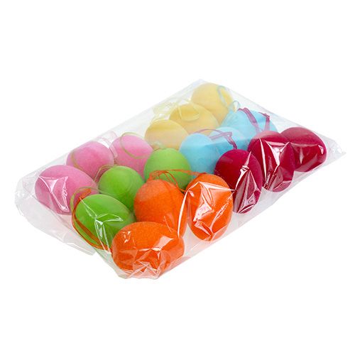 Floristik24 Flokkede pynteæg 7cm 18 stk