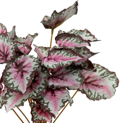 Artikel Kunstig begonia buskegrøn, violet 34cm