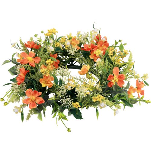 Artikel Kunstig blomsterkrans anemoner orange Ø30cm H9cm