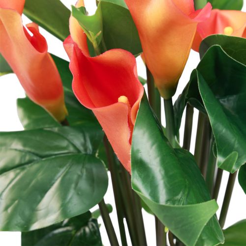 Artikel Calla Lily Abrikos Calla Kunstige Blomster Orange Eksotisk 44cm