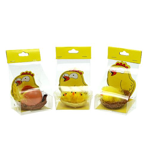 Artikel Chenille Chicks i Rede Mix Ø 5,5cm 3stk