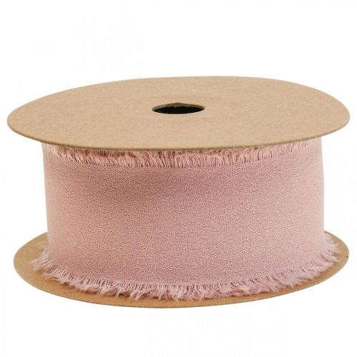 Artikel Chiffonbånd pink stofbånd med frynser 40mm 15m