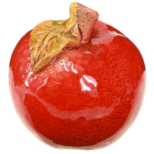 Artikel Dekorativ keramik æbler borddekoration efterår rød grøn H7,5 cm 4 stk.