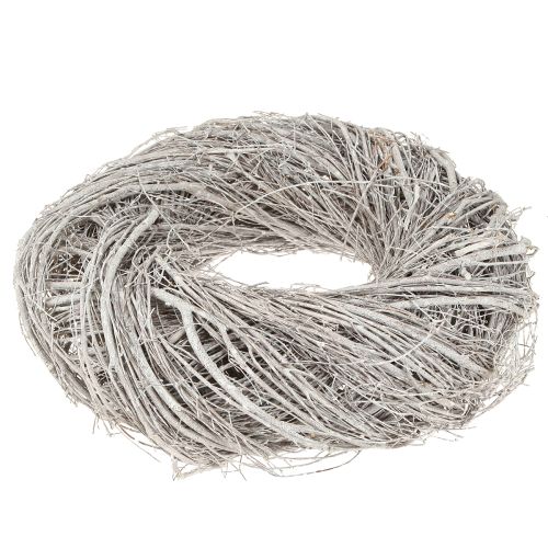 Floristik24 Dekorativ krans af elmegrene, hvidgrå vasket Ø35cm