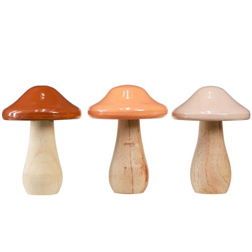 Artikel Dekorative træsvampe brun beige orange Ø7,5cm H10cm 3 stk