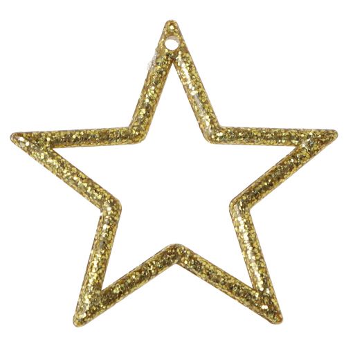 Artikel Dekorativ stjerne guld glitter bordpynt jul 4,5cm 120 stk