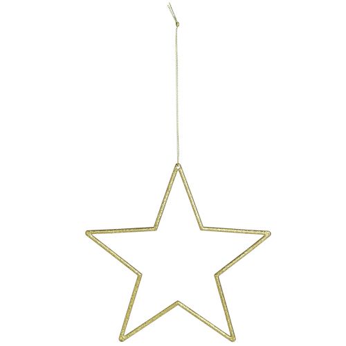 Artikel Dekorative stjerner guld med glitter træ dekoration stjerner 18cm 8 stk