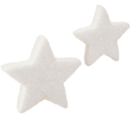 Floristik24 Pyntestjerner hvid glitter drys dekoration Jul 4/5cm 36 stk