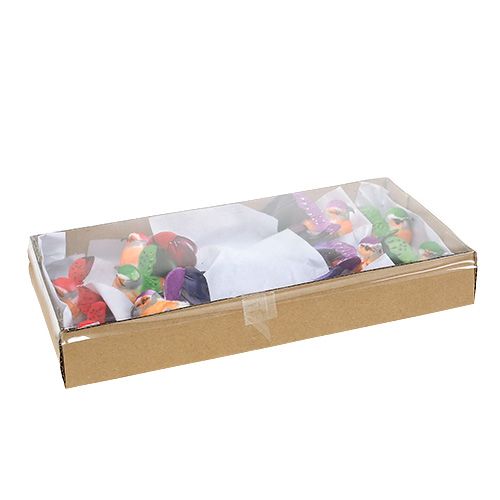 Floristik24 Dekorativ fugl assorteret 12 cm 9stk