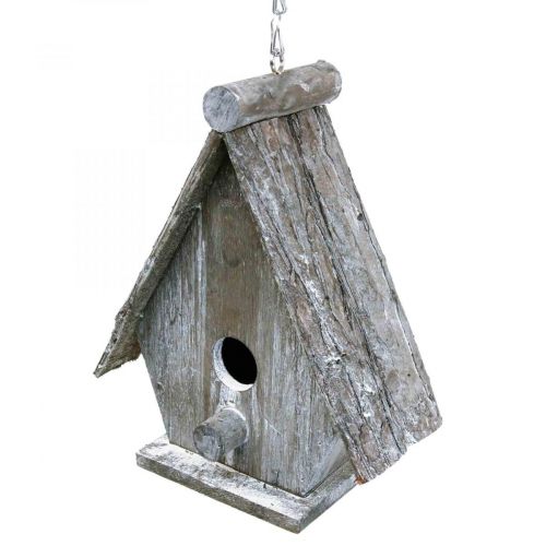 Artikel Dekorativt fuglehus til ophæng Birdhouse Deco Grey H22cm