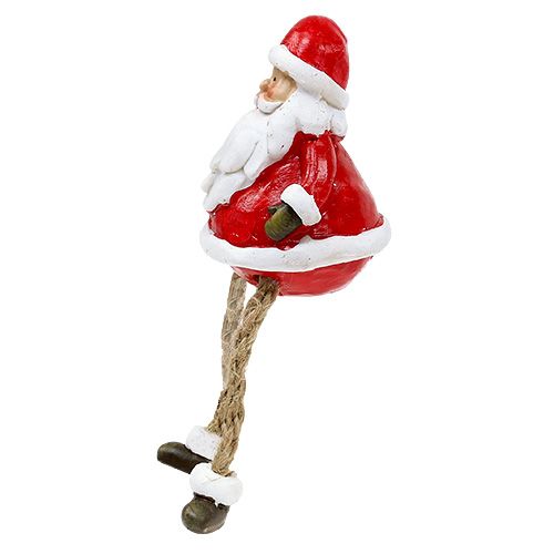 Floristik24 Dekorativ julemandsfigur siddende 6,5cm L10cm 4stk