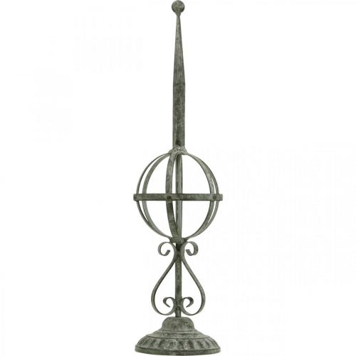 Floristik24 Dekorationsobjekt, kranseholder, metaldekoration grå, brun, hvid shabby chic H62,5cm Ø16cm