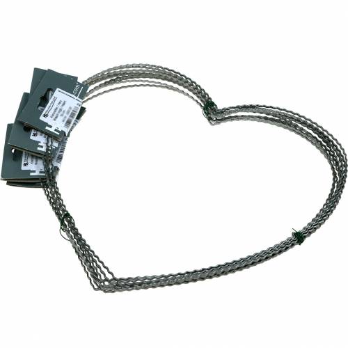 Artikel Wire heart 30cm wave ring til væg krans krans ring hjerte 10stk