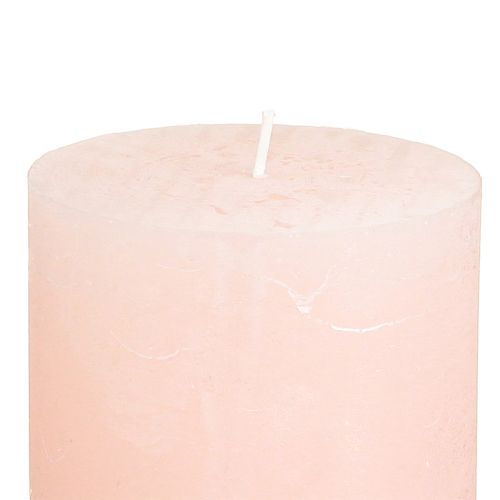 Artikel Ensfarvede lys pink søjle lys lys pink 70×80mm 4 stk.