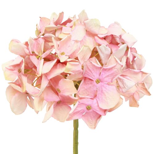 Elegant kunsthortensia i pastel pink 58cm 2stk