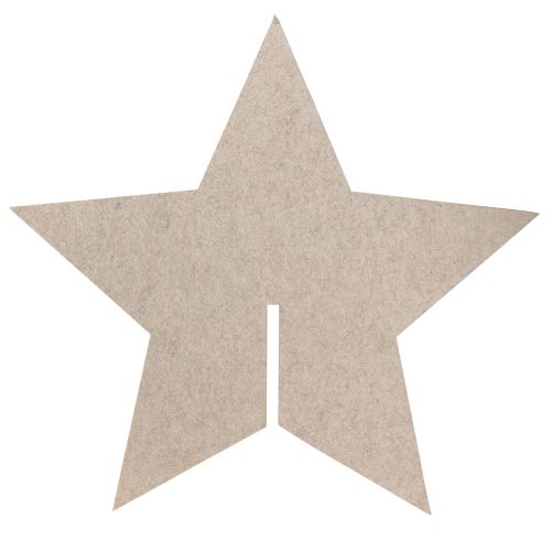 Artikel Filt dekorativ stjerne til at placere juledekoration filt beige H62cm