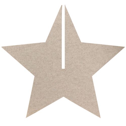 Artikel Filt dekorativ stjerne til at placere juledekoration filt beige H62cm