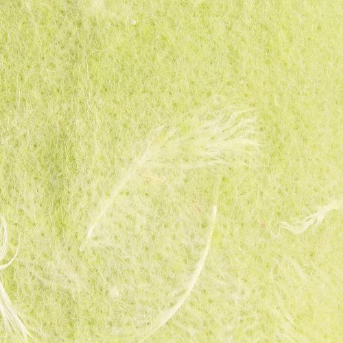 Artikel Filtbånd uldbånd dekorativt stof lysegrøn fjer uldfilt 15cm 5m