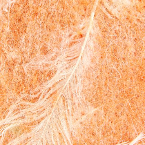 Artikel Filtbånd uldbånd dekorativt stof orange fjer uldfilt 15cm 5m